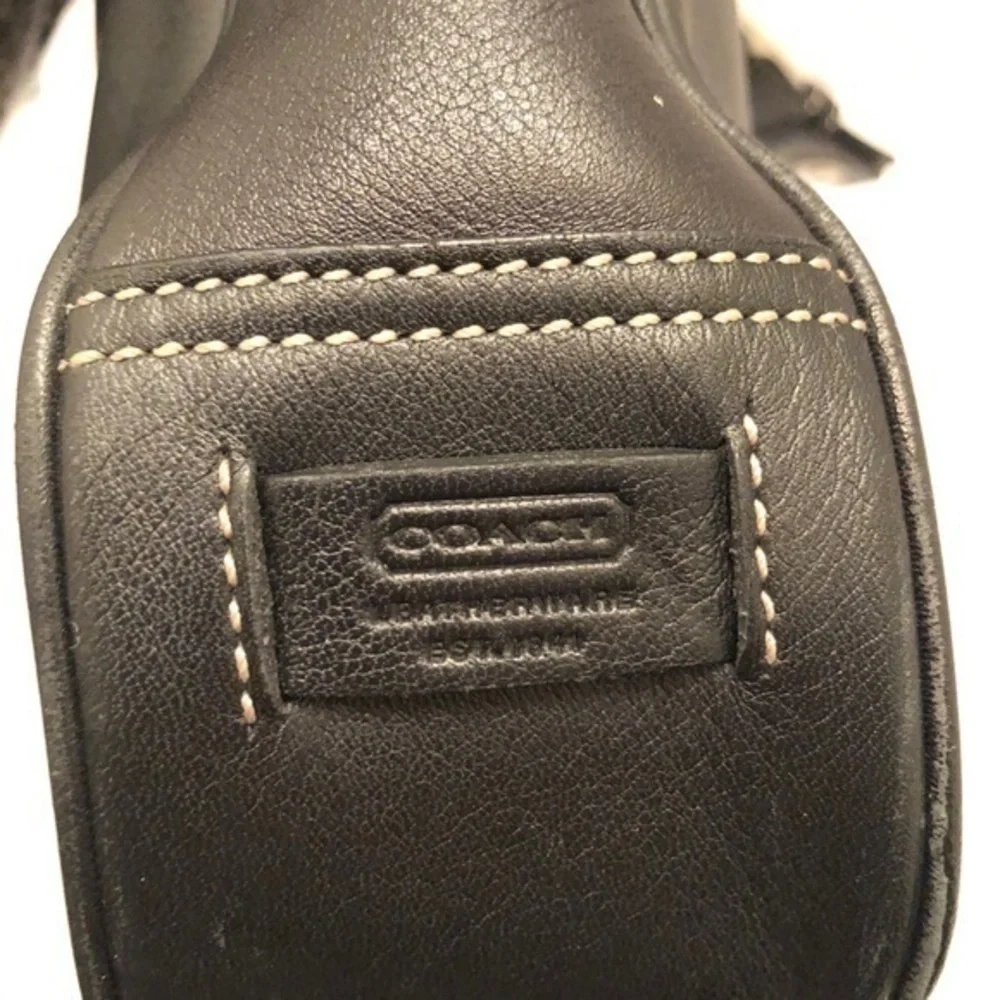 Coach black leather Hampton shoulder bag purse